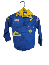 Cub Scout Long Sleeve Shirt, Neck 11 With Scarf Den 4 Springfield Oregon - £17.30 GBP
