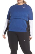 Nike Womens Plus Size Therma Sphere Running Top Size 1X Color Blue - £54.68 GBP