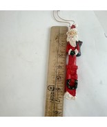 Vintage Santa Claus Figure Wax Candlestick Holding gift Candy Can - $186.13 MXN