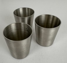 Pewter 3 Boardman Colonial  Cordial Shot Glasses #685 3x2 Ins. New No Box - £11.73 GBP