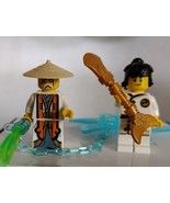 Lego Minifigs White Ninja Jay and Master Sensei Wu training - $19.80