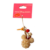 Disney Store Japan Minnie Mouse Ivory Pearl Phone Plug Charm - £54.75 GBP