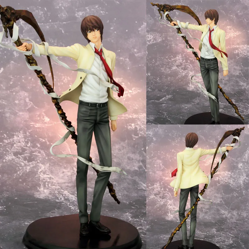 26cm Death Note Anime Figure Yagami Light Manga Statue Figurines PVC Killer Kira - £41.06 GBP