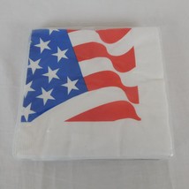 Flag Waving Fourth of July Party Creations Luncheon Napkins 20/pk USA Pa... - $5.00