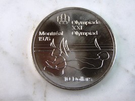 1975 $10 Canadian &#39;76 Montreal Summer Olympics Coin E228 - £51.87 GBP