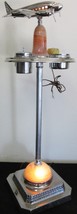 Antique Art Deco Airplane Smoking Floor Lamp Stand Circa 1930&#39;s Fully Restored - $985.05