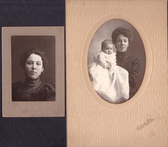 Julia Bertram Hinkley &amp; Baby (2) Cabinet Photos - Austin, Minnesota - £27.81 GBP