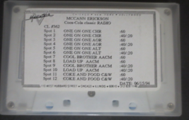 Coca-Cola Classic Radio Spots McCann Erickson Tape 6/15/94 - £1.56 GBP
