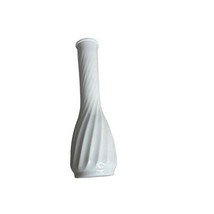 Hoosier Swirl White Milk Glass 9” Vase # 4094 - £9.27 GBP