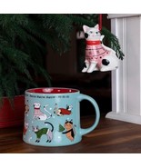 Cat Mug and Ornament Gift Set 75330 HOHOHO Meow Ceramic 12 oz Blue Sky - $535.15 MXN