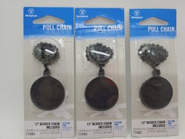 Lot of 3 Westinghouse 77083 12”beaded Chain Included Ceiling Fan Pull Chain - $11.88