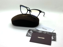 TOM FORD Women&#39;s Eyeglasses TF 5639-B  001 BLACK 54-16-140MM ITALY BLUE ... - £105.32 GBP