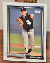 New Mint Topps trading card Baseball card 1992 White Sox 477 Greg Hibbard - £1.19 GBP