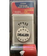 Classic Texas Hold&#39;em Poker Card Set Playing Cards 40 Chips 1 Dealer Chip - £10.82 GBP