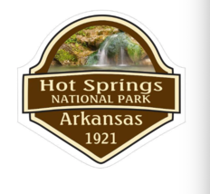 12&quot; hot springs national park arkansas 1921 bumper sticker decal usa made - £23.59 GBP
