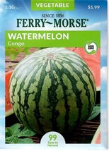 GIB Watermelon Congo Vegetable Seeds Ferry Morse  - $10.00