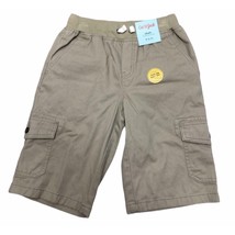NWT Boys Cargo Shorts Pull On Pockets Bermuda Beige Tan Drawstring X-Small 4/5 - £11.00 GBP