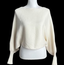 Altar’d State Cropped Sweater Ivory Cream Long Sleeve Ribbed Oversized S... - $15.83