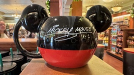 Disney Parks Mickey Mouse Shape Ceramic Mug 23 oz NEW image 2