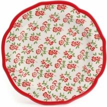 Four (4) Pioneer Woman ~ Red Timeless Floral ~ Stoneware ~ 8.5&quot; Salad Plates - £36.18 GBP