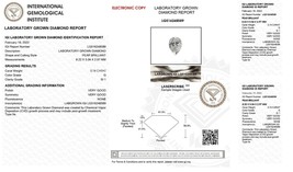 0.74 Cts Pear Cut IGI Certified Lab Grown CVD Diamond G Color SI1 Clarit... - $318.00