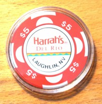 (1) $5. Harrah&#39;s Del Rio Casino Chip - Laughlin, Nevada - 1988 - Bud Jones - $14.95