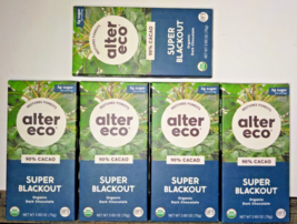 (5) Bars - Alter Eco Organic Dark Chocolate Bars- Super Blackout, 2.65 OZ - £48.03 GBP