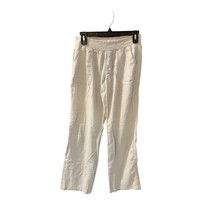 So Womens Size Medium Tan Beige Pull on Linen Pants Elastic Waist - £13.39 GBP