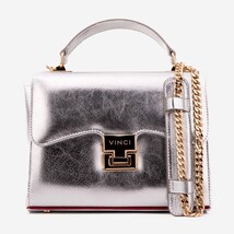 The Ege Silver Leather Handbag image 4