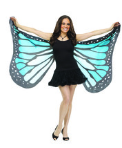 Fun World Women&#39;s Blue Fabric Butterfly Wings, Standard - $68.85