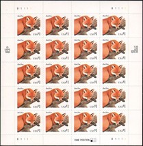 3036 $1 Red Fox Mint Complete Sheet of 20 Stamps - Scarce! - Stuart Katz - £184.94 GBP