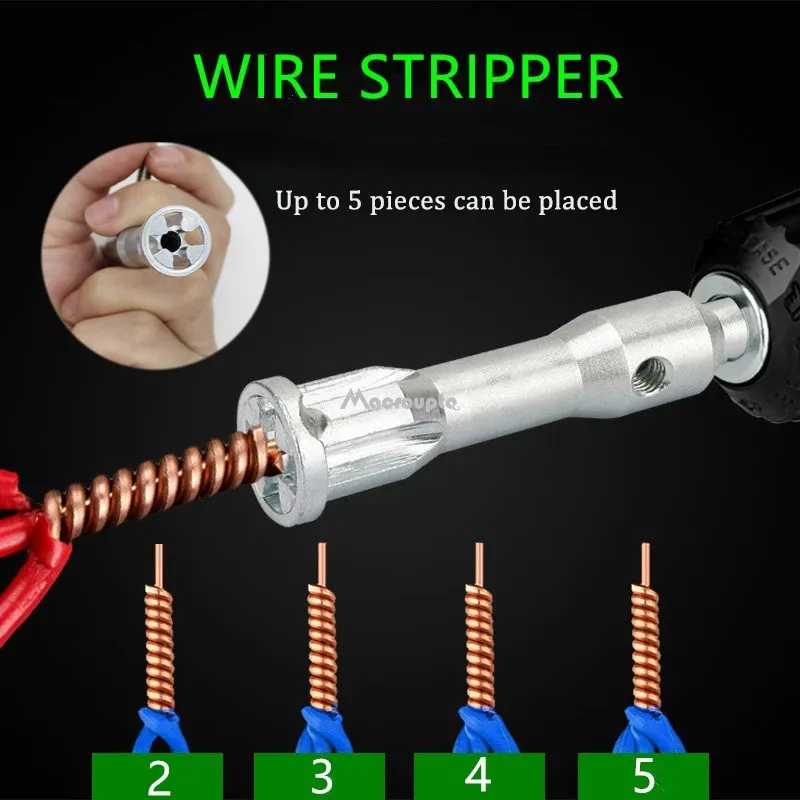 Automatic Wire Stripper Twisted Wire Tool Cable Peeling Twisting Connector - £9.02 GBP+