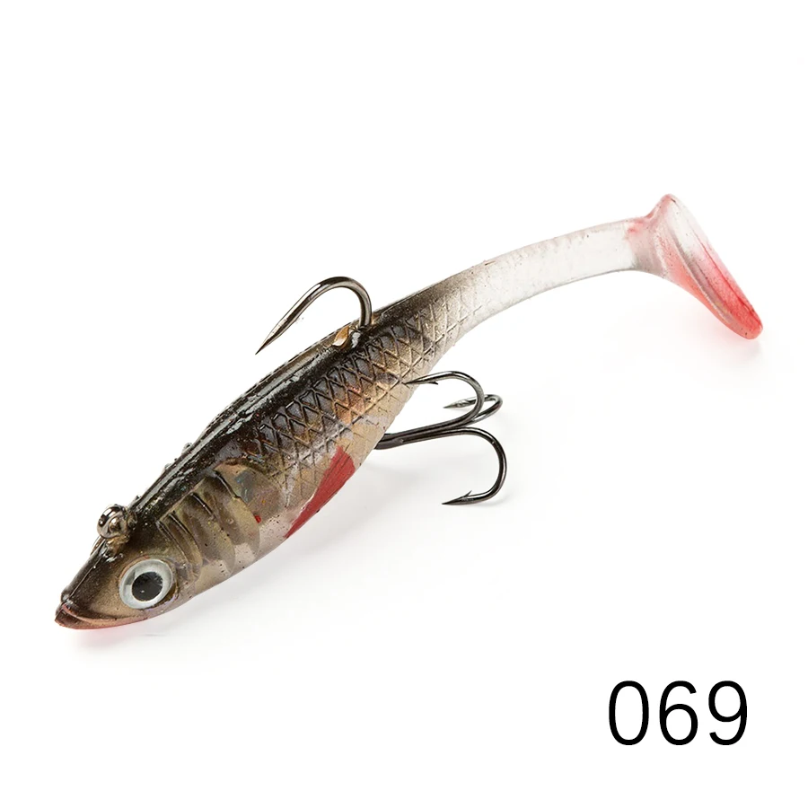 W.P.E Lead Head Soft Fish Lure 8cm/10cm/12cm/14cm 1pcs Fishing Soft Swimbait Jig - $33.17