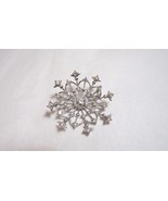 Jean Dousset 3.54 Ct 14k White Gold Over Absolute &quot;Snowflake&quot; Brooch -MS... - £87.19 GBP