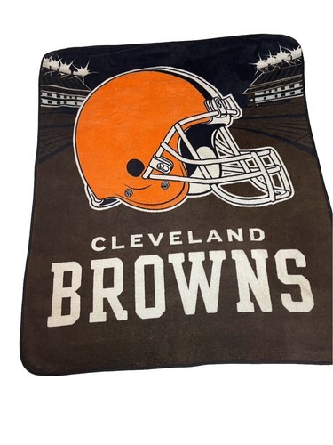NFL Cleveland Browns Soft Fleece Throw Blanket 56&quot; L x 44&quot; W Sofa - £19.28 GBP