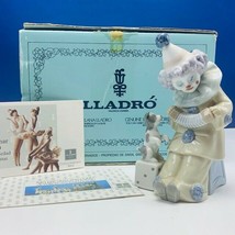 Lladro Nao figurine clown circus carnival Spain box 1985 C13F accordion dog vtg - £138.46 GBP