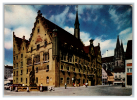 Street View Ulm, Germany Church and Fountain Plaza Postcard Unposted - £3.83 GBP