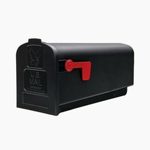 Gibraltar Mailboxes Parsons Classic Plastic Post Mount Black Mailbox Rus... - $71.99