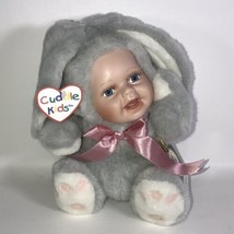 Geppeddo Cuddle Kids Baily Bunny Rabbit Baby Doll Porcelain Face Plush N... - £18.04 GBP