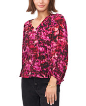 Vince Camuto Printed Peplum Blouse, Size Xs - £20.65 GBP