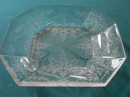 Antique Victorian Etched Square Bowl Fine Rare - £98.92 GBP