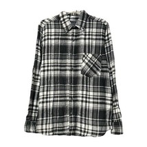 Jackson Hole Mens Black White Plaid Lumberjack Flannel Shirt Size Medium... - $14.99