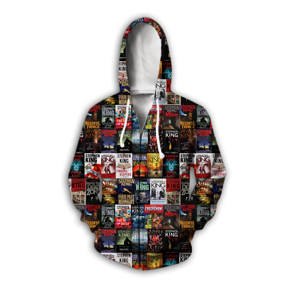 2019  Fashion Men  3D Hoodies Horror Movie Cover clown pattern Printed /zip hood - £136.60 GBP