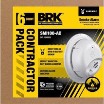 BRK Hard-Wired w/Battery Back-up Ionization Smoke Detector 6-Pack - $129.95