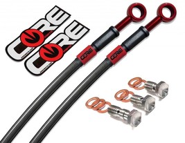 Honda Grom Brake Lines 2014 2015 Non-ABS Front Rear Carbon and Red Braid... - $2,472.50 MXN