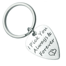 Guitar Pick Keychain I Pick You Always &amp; Forever f/ Valentine&#39;s Day Musi... - $6.92