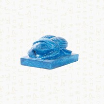 Rare Antique Ancient Egyptian Blue Scarab Figure Authenticity Certificate - £192.12 GBP