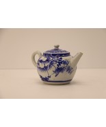 Oriental Chinese Blue White Glazed Porcelain Teapot Mini - £53.96 GBP