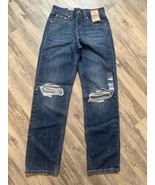 Levi&#39;s Low Pro Straight Women&#39;s Distressed Denim Jeans 100% Cotton Size ... - $28.86