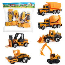 6pcs Alloy Machineshop Truck Vehicle Model Toy Excavator Forklift Tracto... - £17.54 GBP